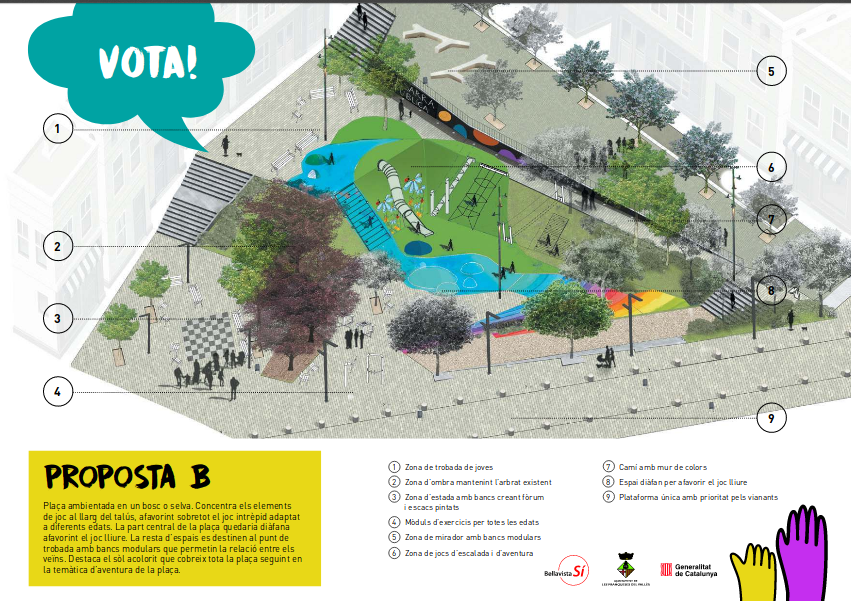 Imatge pels mitjans: Proposta B - Plaça de l&#39;Esbarjo